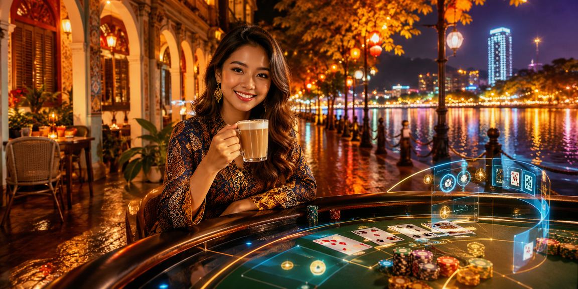 Pemain menikmati permainan baccarat gaya tradisi batik Malaysia